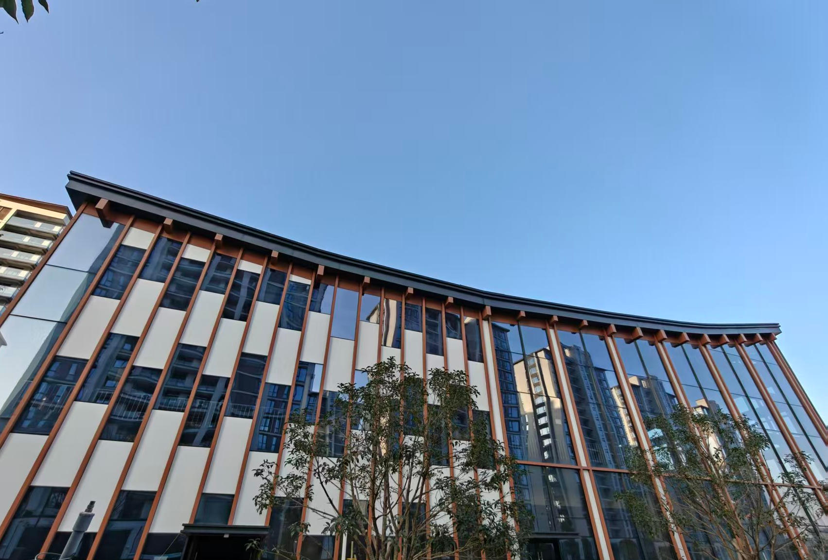 Completed building elevation